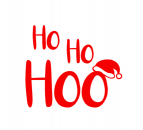 Ho Ho Hoo Bügelbild